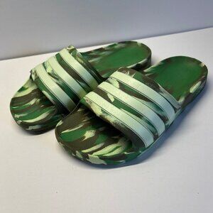 Adidas Green Slides (size 3)‎